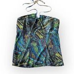 Papillon new Blanc ๐ฎ Shaped Boho Halter Corset Top ๐ฎ Floral Paisley Print ๐ฎ L Photo 0