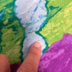 Jams World Vintage Jate Floral V Neck Long Sleeve Tunic Blue Green Purple Large Photo 9