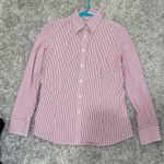 Classic Red and White Striped Men's Shirt Size L Photo 1