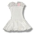 Hello Molly ‎ Downtown Diva Lace Bubble Mini Dress White Photo 1