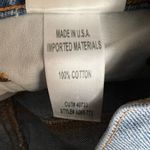 AGOLDE Denim Mini Skirt Blue Frayed Hem FivePocket Button Fly Y2K Size 30 Photo 4