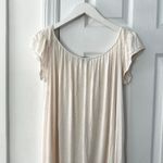 Vassarette Ivory Cream Modest Cap Sleeve Full Length Satin Nightgown Medium Vtg Photo 5