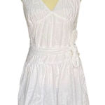Bisou Bisou White Eyelet Halter Fit-and-Flare Dress Size 10 Casual Summer Photo 0