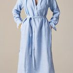 J.Crew  100% Linen Cabana Maxi Dress Long Sleeve Sz XS petite Photo 1