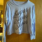 Aerie  cropped light blue long sleeve tee Photo 0