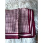 Ray Strauss Unltd Burgundy and White Checkered Polyester Scarf Red Photo 1