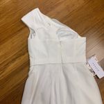 Azazie  Oaklee Wedding Dress Womens‎ WD0 White One Shoulder Sleeveless Gown NWT Photo 4