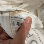 Loft  White High Waist Flare Crop Denim Jeans Size 0/25 Photo 5