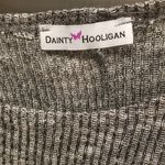 Dainty Hooligan 💕💕 Cold Shoulder Ribbed 3/4 Sleeve Top ~ Marled Grey Small Photo 5