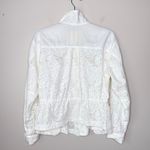 Anthropologie Eyelet Anorak Cotton Jacket Small Feminine White Boho OB978483 Photo 5