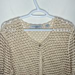 Marisa Christina linen blend beaded open knit crochet cardigan size XL Photo 40