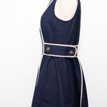 Shoshanna  | Samara Navy Textured Mini Dress Photo 6