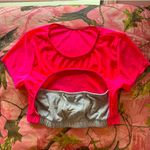Nike frankie collective reworked vintage cut out hot pink mesh short sleeve crop top Photo 1