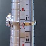 Oval Garnet CZ &White Topaz CZ 925 Ring size 6 3/4 Photo 2