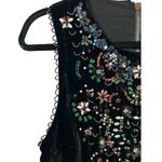 Ecote NWT ‎ Jasmina Velvet Embellished Mini Shift Dress Black M Photo 8