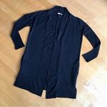 Gap Open Front Long, Flowy, Lightweight Cardigan, Ribbed Sleeves, Black, Size L Photo 13