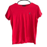 Ralph Lauren  Women's Red Crew Neck T-Shirt Size‎ M Casual Photo 0