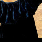 Primark Paula Echevarría TikTok. statement Black Velvet Frill Detail Mini Dress size M Photo 4