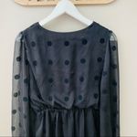 DO+BE  Polkadot Long Sleeve Dress Black Sz Medium Photo 6