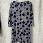 Diane Von Furstenberg  Ruri Cheetah Black Blue 100% Silk Shift Dress Size 8 Photo 8
