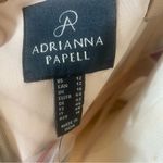 Adrianna Papell  Nude Sheer Art Deco Beaded Mesh Blouson Mini Dress size 12 Large Photo 7