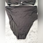 Aerie full coverage large long black ribbed one piece swim suit Photo 1