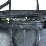 London Fog Laura Large Slouchy Tote Bag Vegan Leather Black Everyday Travel Boho Photo 6