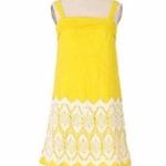 Anthropologie Anthro Floreat Rare Yellow White Cloud Sun Dress Photo 0