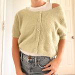LA Hearts  Cropped Sage Green Eyelash Cardigan Photo 1