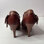 Poetic Licence London Brown Leather Ankle Boots Bow Heel Snake Print 8.5M Size 8.5 Photo 3