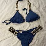Beach Bunny  Blue Bikini with Bronze Accent Photo 0