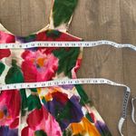 Calvin Klein Vtg Dress Women Summer Classic Colorful Floral Capped Sleeve Size M Photo 2