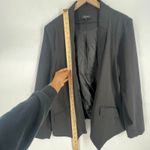 Quince  Blazer Jacket Womens Large Black Stretch Open Front High Low Hem Photo 10
