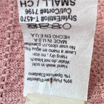 7th Ray ‎ Cable Knit Button Front Shirt Jacket Shacket Pink Small Photo 12