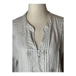 Saint Tropez West Women Small Gray Linen Embroidered Tunic Top Lagenlook Boho Photo 2