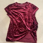 Hummingbird  Velvet Tee Maroon Photo 0