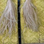 Vintage Feather Tassel Earrings Black Photo 3