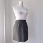 XOXO Grayish Brown Plaid Houndstooth Print Mini Skirt Photo 5