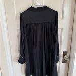 Madewell NWT  black Relaxed Button front long sleeve mini dress size small Photo 6