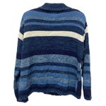 Tiara International Large Christmas Ugly Sweater Cardigan Snowman Holiday Blue Photo 4