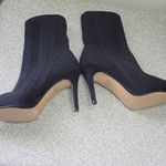 Catherine Malandrino Black Heeled Boots Sleek Design Size7.5 Photo 3