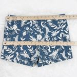 Loft Floral Peacock Bird Ruffle Pocket Riviera Chino Shorts Blue White Size 4 Photo 9