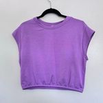 Alo Yoga NWOT  Dreamy Crop Short Sleeve Top Purple Pink, Size Medium Photo 0