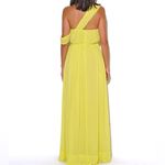 NWT Yellow Miss Circle New York High Slit Yellow Chiffon Maxi Dress Size S Photo 1