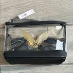 Victoria's Secret Transparent and Black Pouch with Gold Logo Photo 0