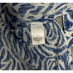 Vineyard Vines  Shirt Womens Small White Blue Abstract Zebra Print Tunic Preppy‎ Photo 6