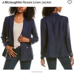 J. McLaughlin  Ressie Linen Jacket $368 size 8 holiday nwot double breasted blazer Photo 1