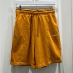 Nike Sportswear Women's Essential Fleece High Rise Orange Shorts Sz Small Photo 1