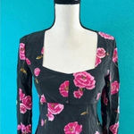 Intermix  Dresses Bernice 100% silk Floral Dress in size 4 Photo 5