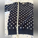 Tea N Rose Tea & Rose Sz: S Dark Dusty Gray Polka Dot Short Balloon Sleeve Sweater. Photo 6